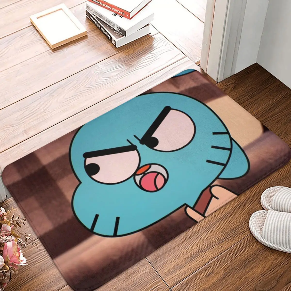 Kitchen Non-Slip Carpet W-world Of Gumball Bedroom Mat Welcome Doormat Floor Decor Rug