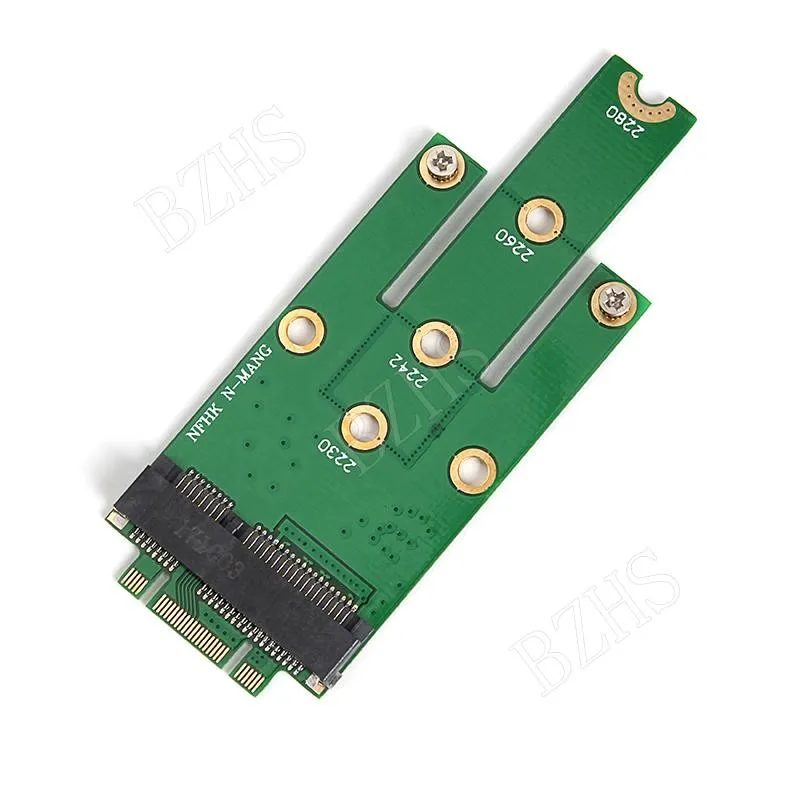 NGFF M.2 B + M Key To MSATA Mini PCI-E PCI-Express SATA 3.0 SSD Male Converter Adapter Card For 2242/2260/2280 M2 Ngff SSD