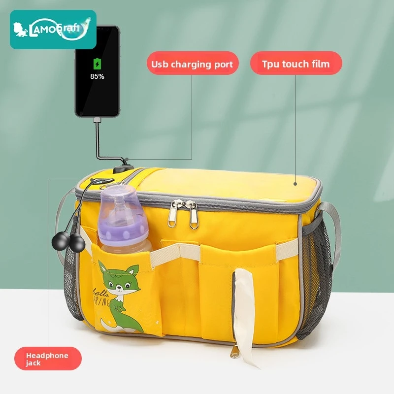 Multifunctional stroller bag, universal stroller hanging bag, outdoor maternity and baby shoulder bag for mothers