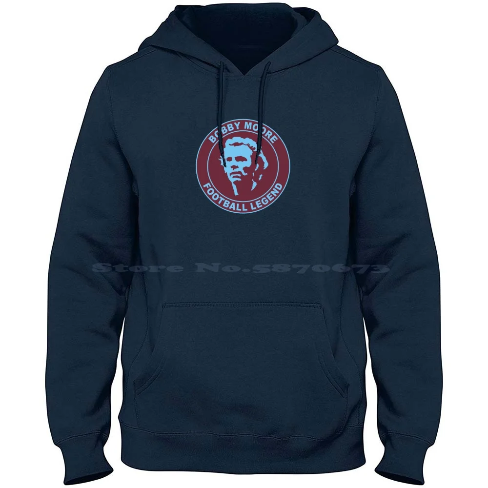 Bobby Moore 100% Pure Cotton Hoodie Tshirt Englan Football Soccer Legend Hero Eastend London Winners