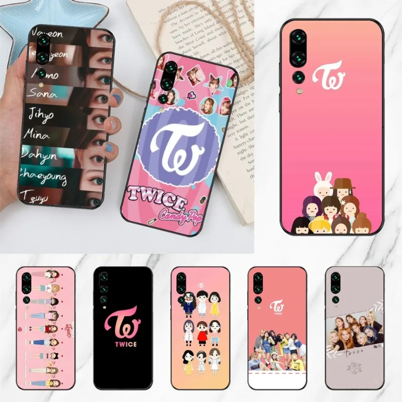 KPOP Girl TWICE Phone Case for Huawei P50 P40 P30 Pro Lite P Smart 2021 2019 Magic 3 Black Soft Phone Cover Funda