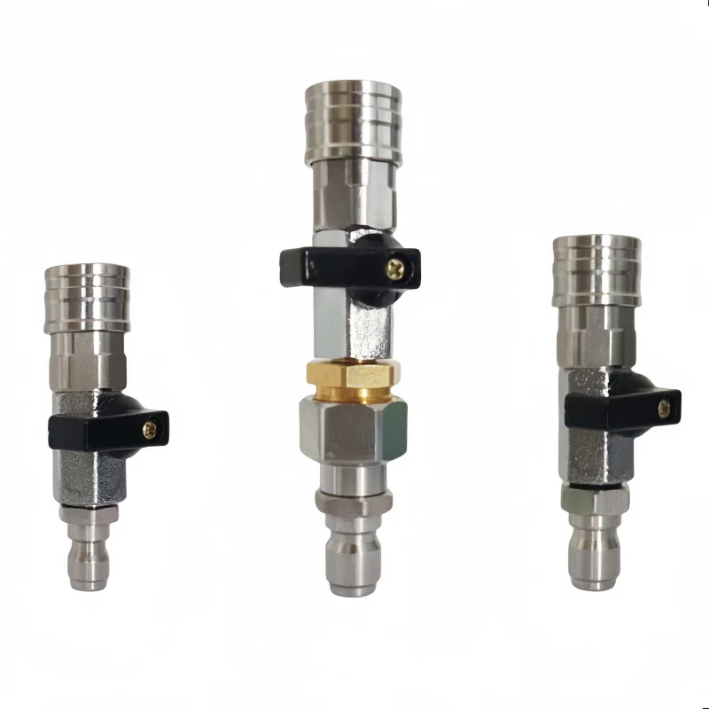 

Антиувесательный шаровой кран, быстроразъемная внутренняя головка 1/4 и быстроразъемная наружная головка 3/8, аксессуары для чистки высокого давления.