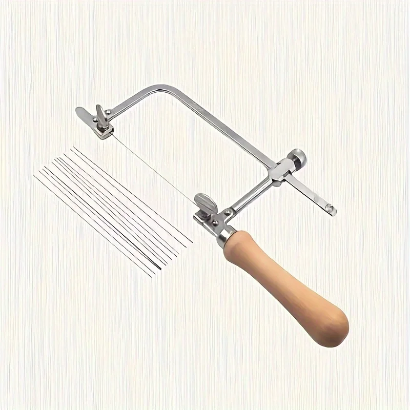 13-in-1 Professionelles Schmucksägen-Set: Handsäge, Holzbearbeitungs-Bandsäge, Verstellbarer Sägenrahmen und 12 Sägeblätter. – Detail 8