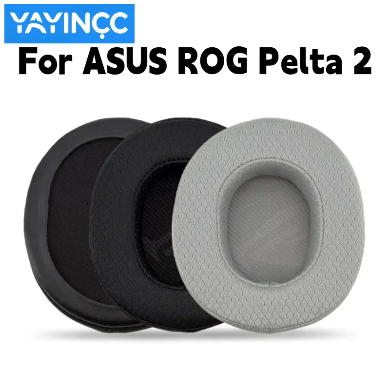 YAYINCC Ersatz-Ohrpolster aus atmungsaktivem Fußballnetz für ASUS ROG Pelta 2 Kopfhörer, Reparaturteile, kein Hautabrieb. – Detail 1