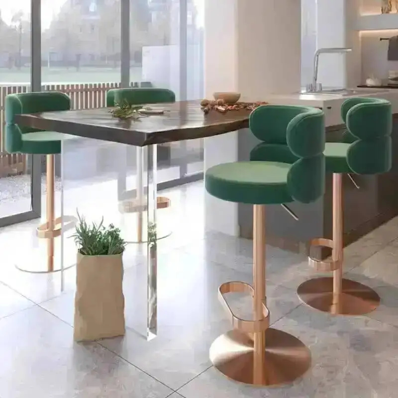 

Minimalist Stools Unique Italian Metal Bar Swivel Modern Ergonomic Bar Stools Designer Sturdy Sgabello Cucina Alto Furniture