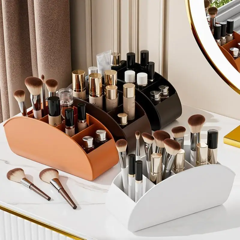5 Compartments Remote Control Holder Desktop Cosmetics Storage Rack Multifunctional Office Supplies Pen Organizer Bedside Table