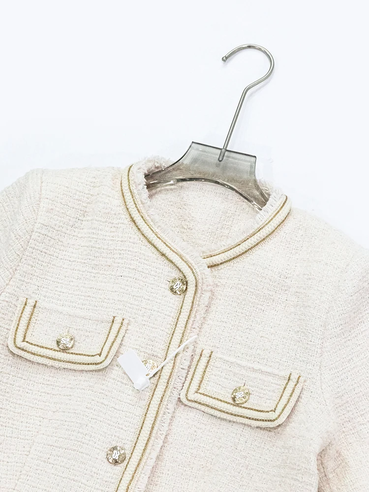 

Ele Khaki Woolen Suit Set Top And Long Pants by HEIDD for Women in Their 20s And 30s Cotton Material Spring 2025