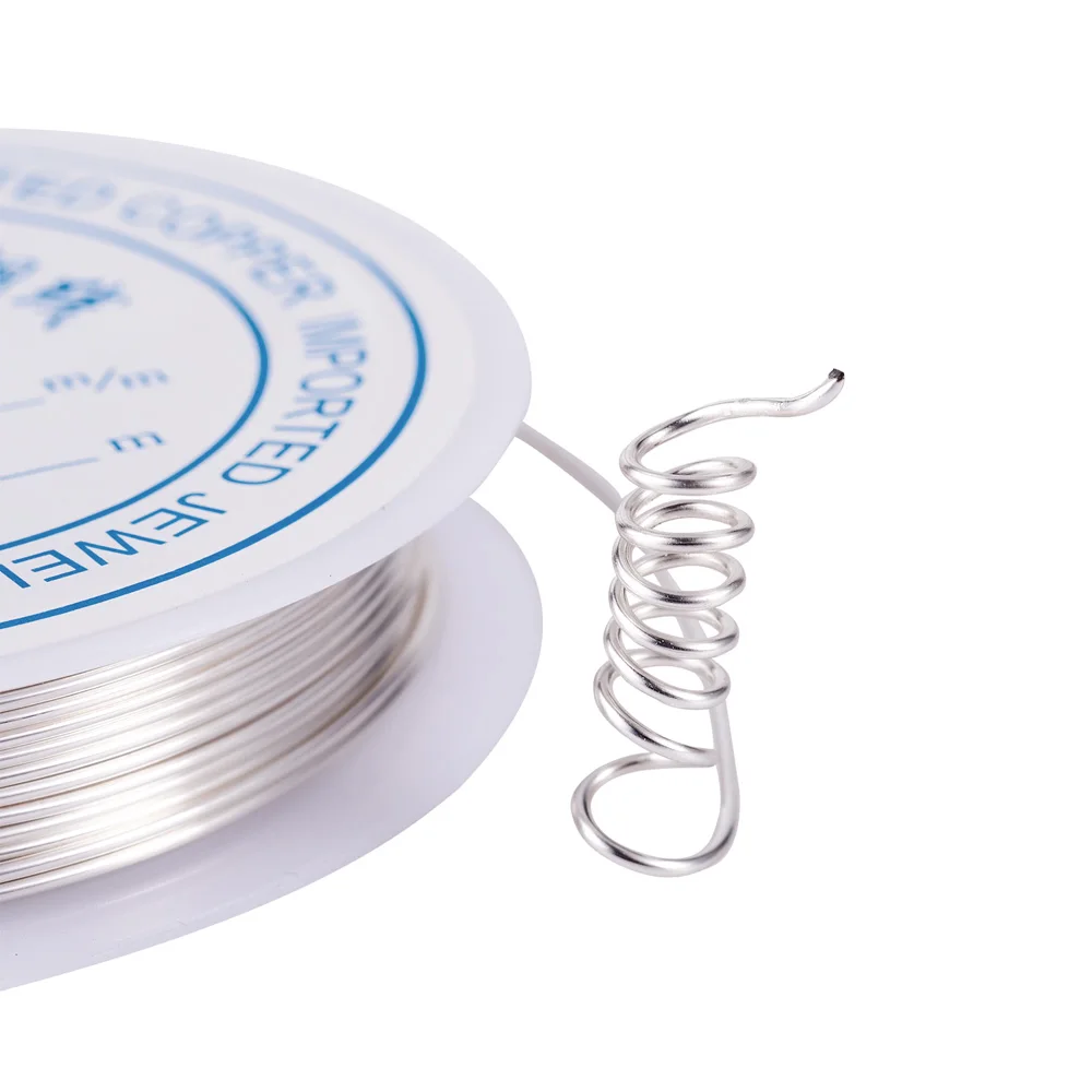 3m/roll 10Rolls 0.8mm Round Copper Jewelry Wire Long-Lasting Plated Beading Wire For DIY Jewelry Making Accessories