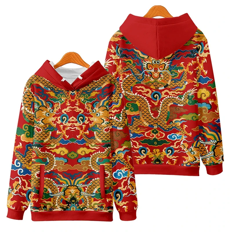 

Chinese Dragon New Year Hoodie Men Clothes Ethnic Tracksuit 3d Printed Dragons Graphic Sweatshirts Kids Long Sleeve Pullovers