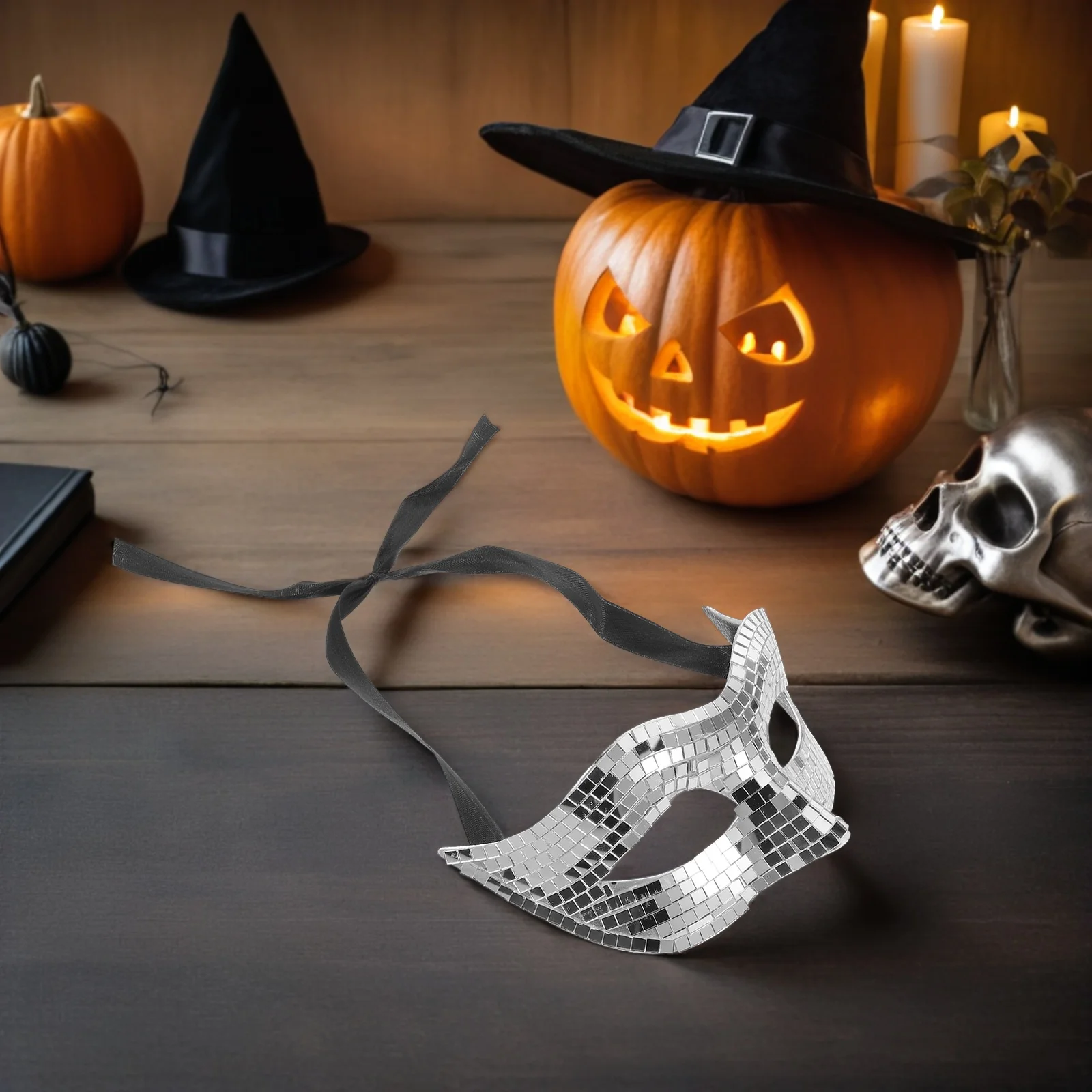 قناع وجه للحفلات الفاخرة بتصميم كرة ديسكو لامعة للنساء والرجال، حفلة تنكرية كرنفال حفلة موسيقية ليلية، مهرجان الهالوين، مناسبة الرقص