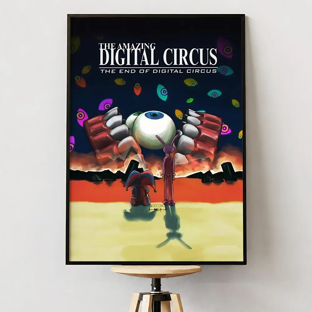 Animation A-Amazing D-Digital Circus Poster, PP, selbstklebendes, dekoratives Poster, wasserfest, für Wohnung, Schlafzimmer – Detail 3