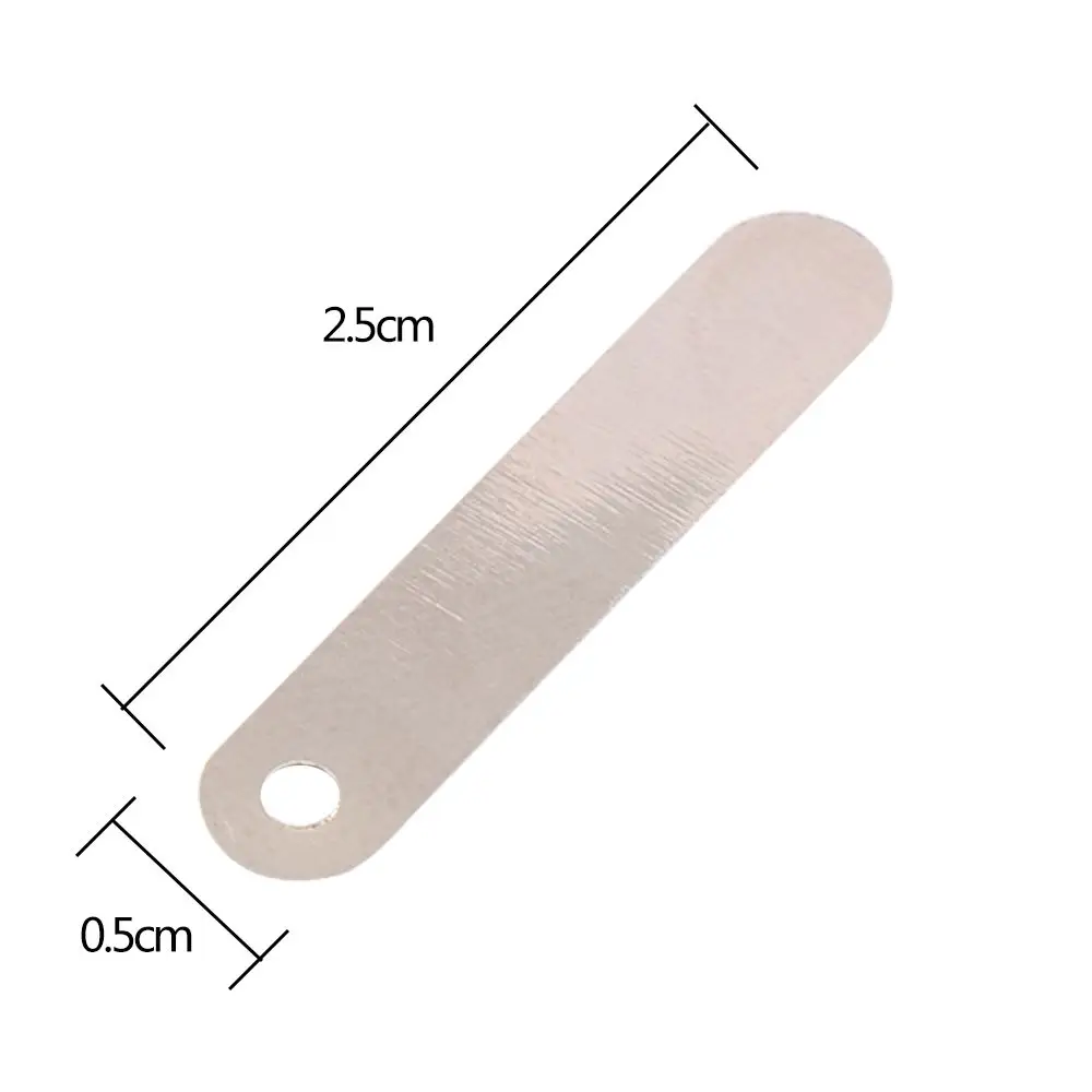 100Pcs for Sub C 14500 18650 2.5*0.5cm for Rechargeable Battery Conductive Sheet Solder Tab Connecting Tab Nickel Plated