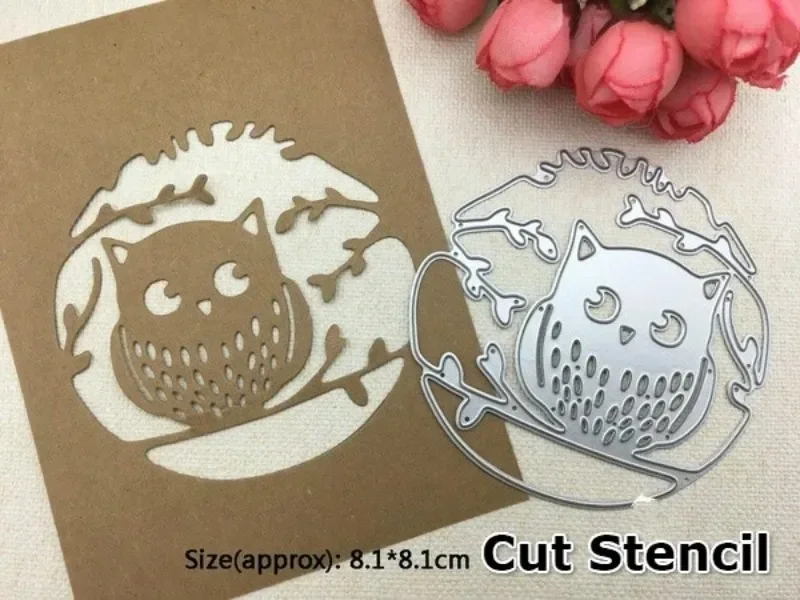 Mental Cutting Dies Owl Bird Cut DIY Scrapbooking Paper Craft Embossing Mould Die Cut Stencils