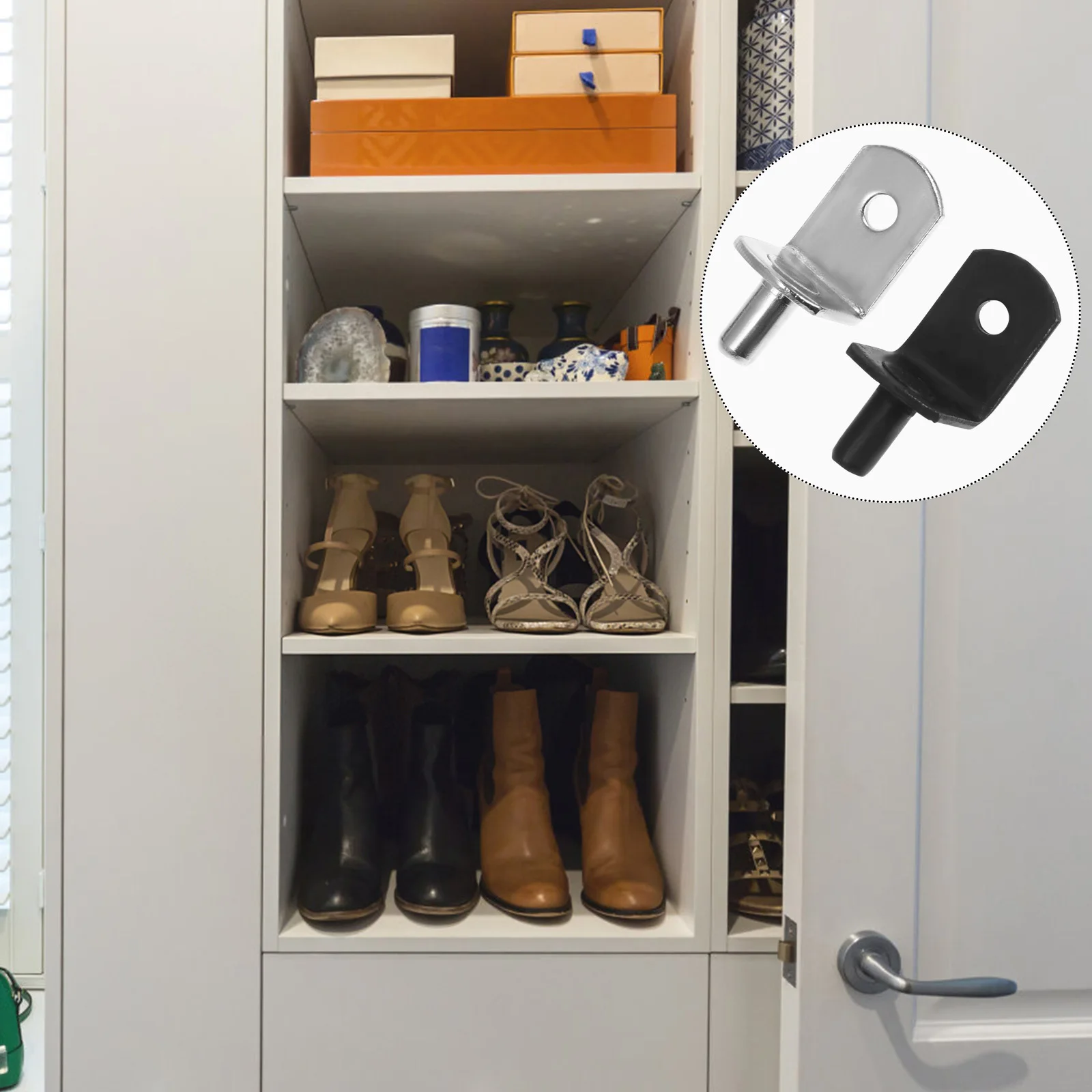 

80Pcs Shelf Support Pegs Durable Furniture Clapboard Fixing Easy Install Cabinet Bookshelf Display Closet Wardrobe Shelf