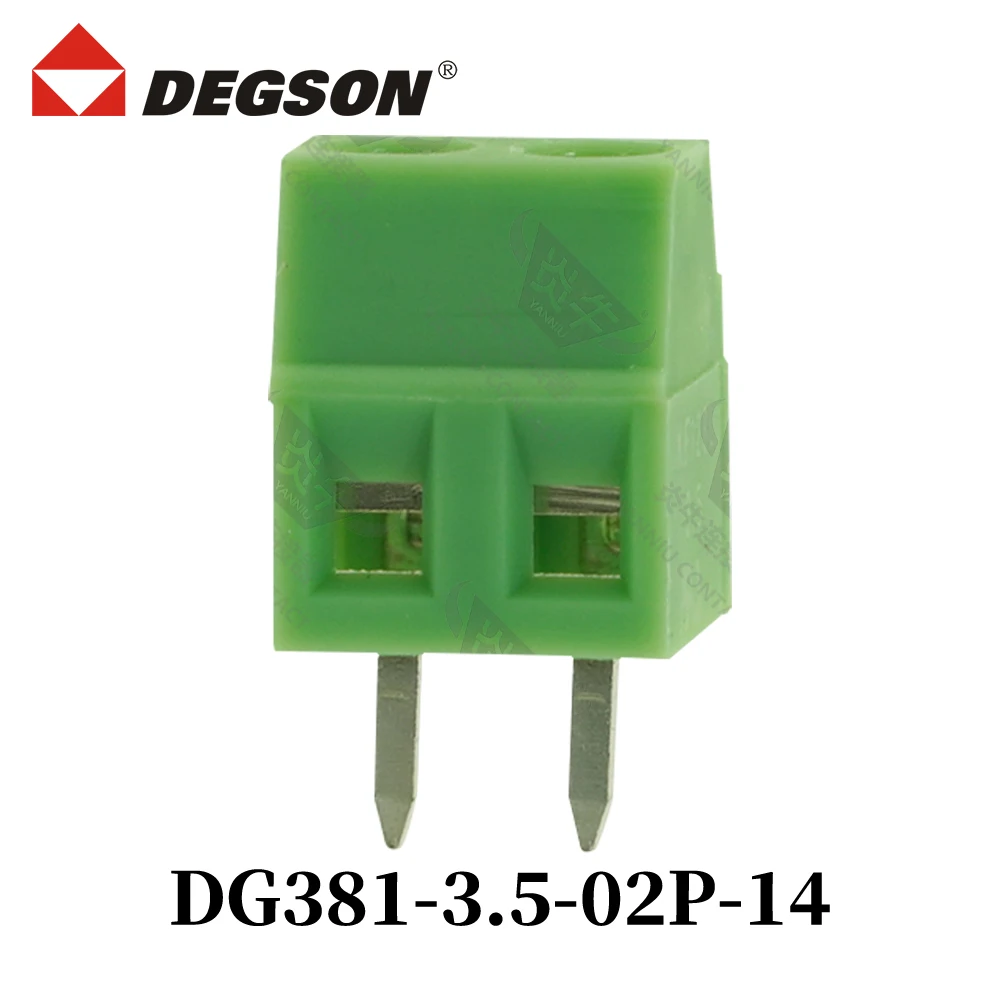 10Pcs DEGSON DG381-3.5-04P-14-00ZH DG381-3.81 Screw Connector PCB Terminal Blocks KFDG381 2P-12P MKDS1 Phoenix Contact 10A 130V