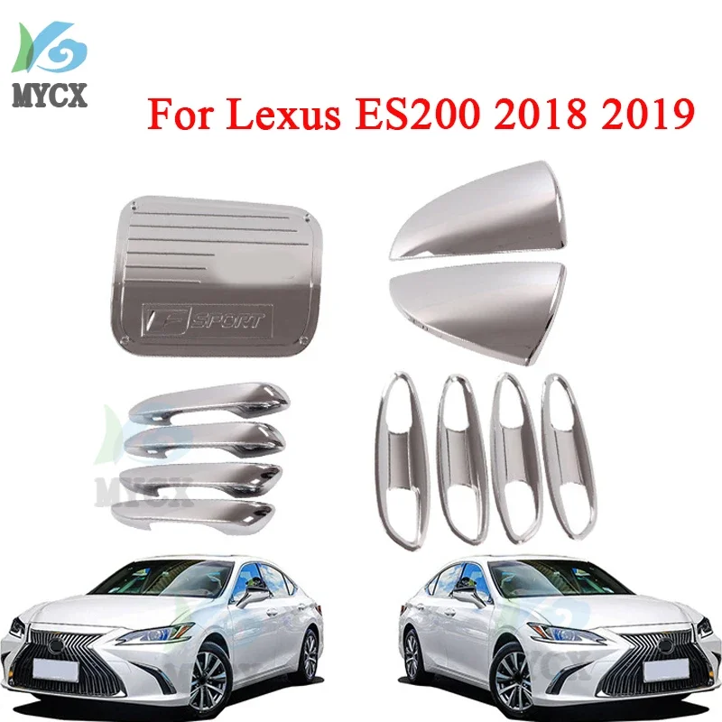 15PCS For Lexus ES200 2018-2019 Chrome Accessories ABS Chrome Kits For Lexus ES200 Car Styling Decorative Parts