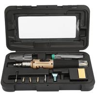 10-piece set HS-1115K gas branding set, gas soldering iron (handle gold) 1 set