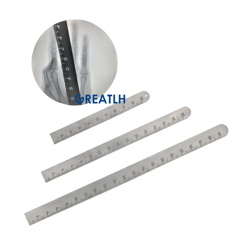 GREATLH X-ray Measuring Ruler Perspective Development Film Measuring Tool Stainless Orthopedic Instrument