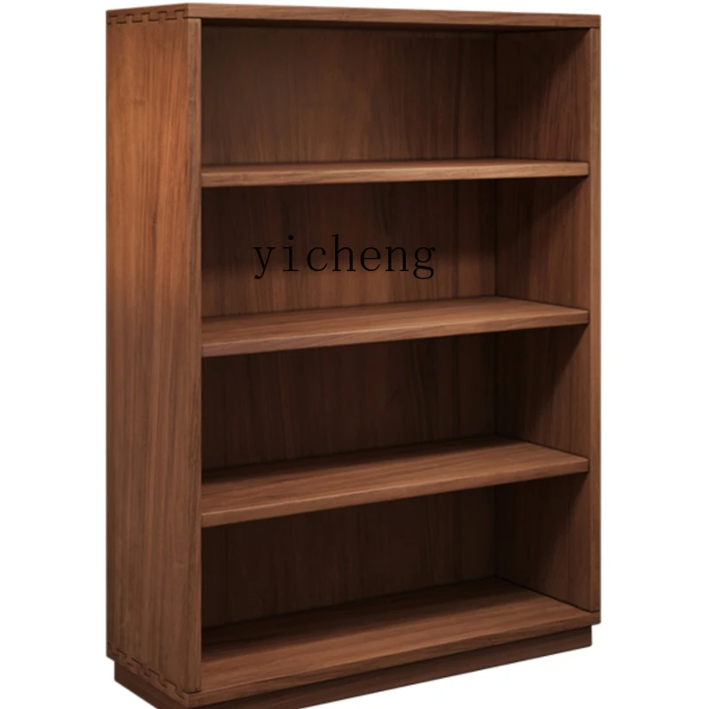 ZF solid wood four-layer children's bookshelf picture book rack floor-to-ceiling storage library integrated against the wall