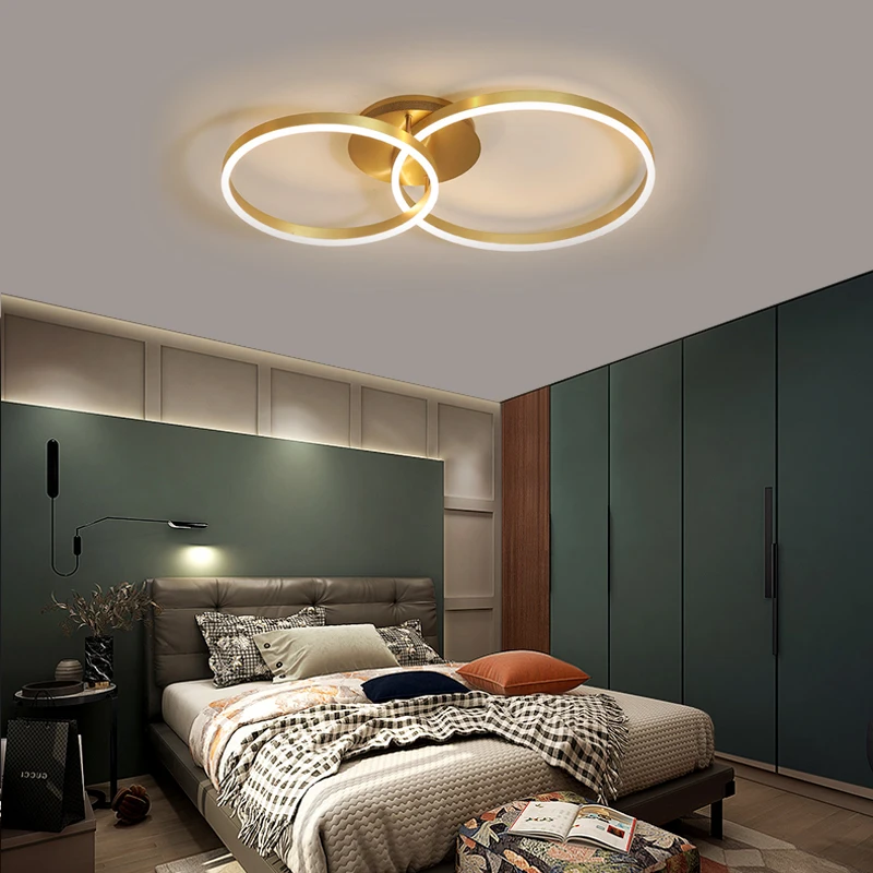 2026 Nordic LED Ring Ceiling Chandelier For Living Room Dining Room Bedroom Kitchen Hanging Chandelier Lustre Home Appliances
