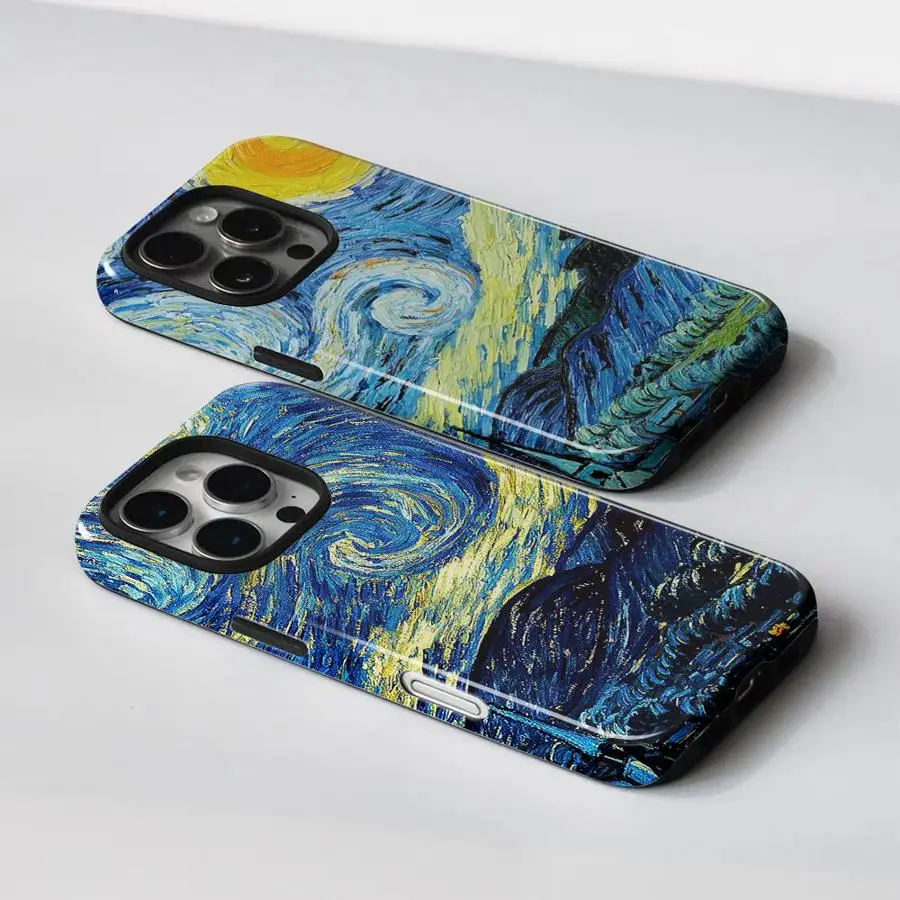 Van Gogh Sternennacht Harte Handyhülle für Samsung Galaxy S21 S25+ S23 FE S24 Plus S20 S22 Note 20 S25 Ultra S24+
