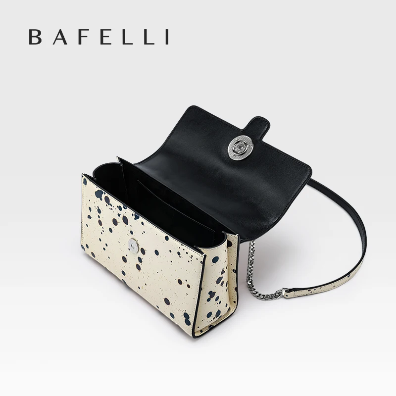 BAFELLI-Bolso de mano de piel auténtica para mujer, bandolera de hombro, marca de lujo, estilo de diseñador, 2024