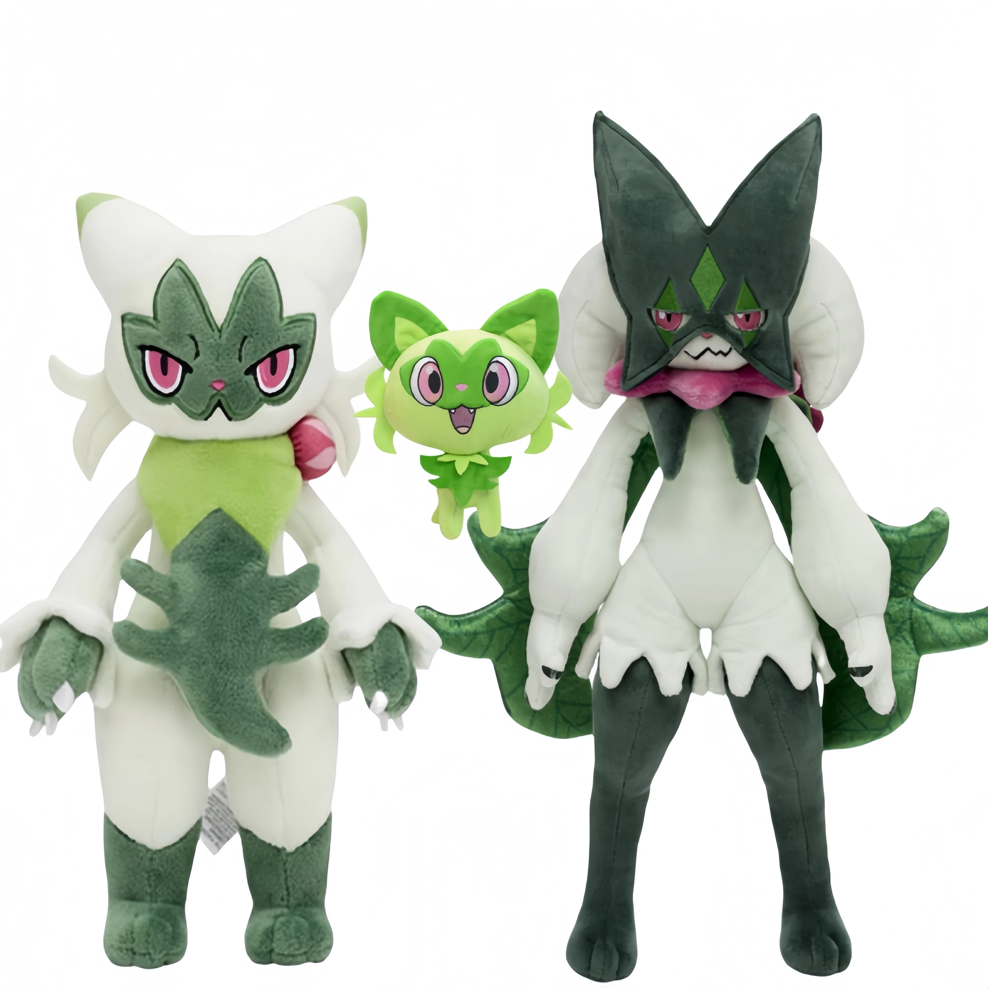 

Новая плюшевая игрушка Sprigatito Floragato Evolution Meowscarada, кукла Pokemon Peluche, милые мультяшные животные, кошки, подарок на день рождения для детей