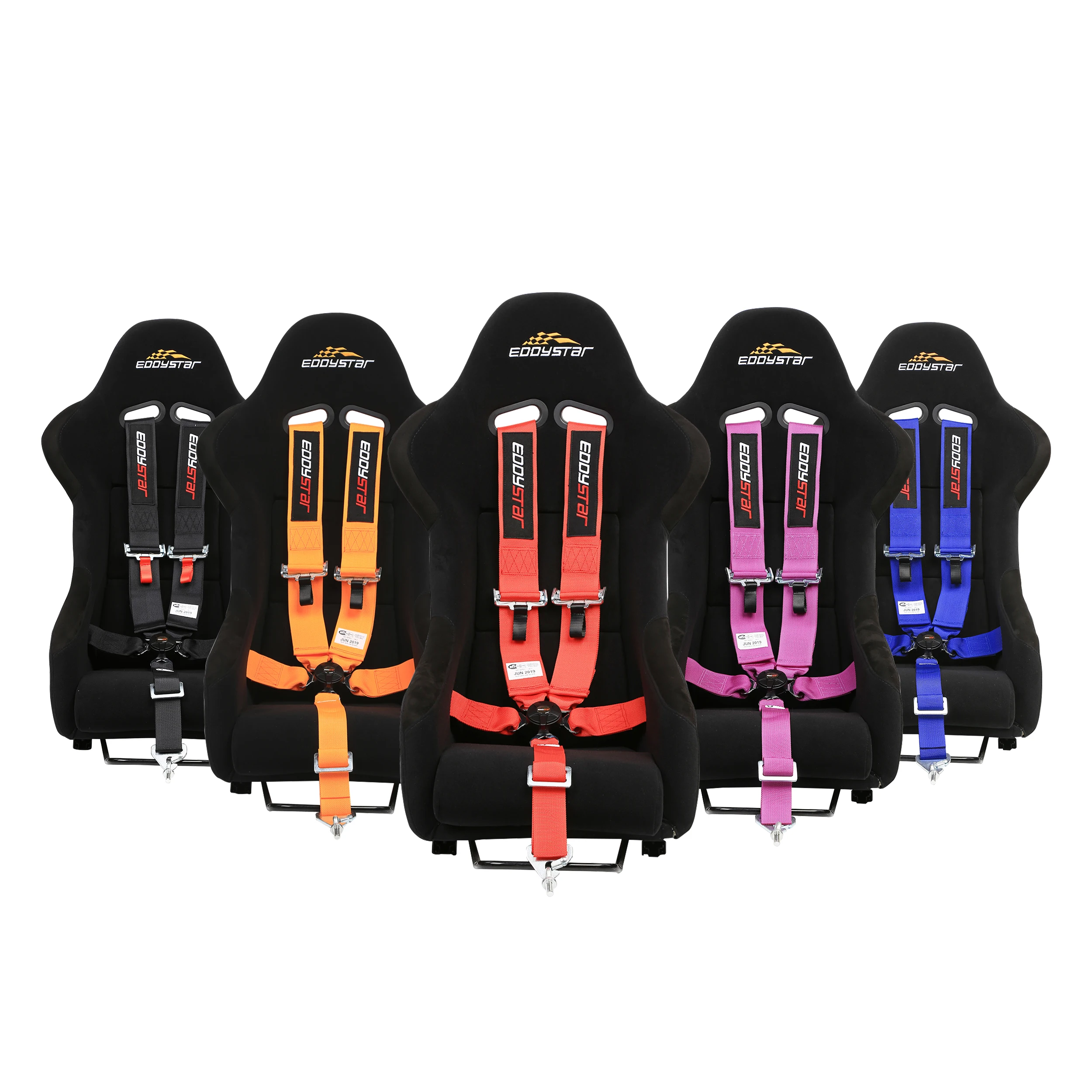 

EDDYSTAR SFI Certified Car Seat Safety Belt Adjustable Sicherheits Gurt Safety Car Seat Belt Buckle