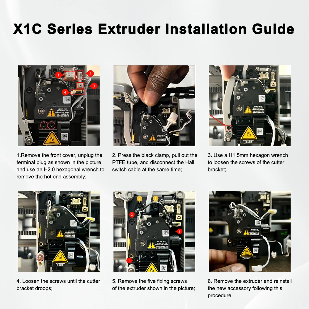 Für Bambu Lab X1C P1S P1P Extruder-Komponenten Gehärtetes Stahlgetriebe Leistungsstarker Extruder für Bambulab X1C 3D-Drucker Ersatzteil – Detail 13