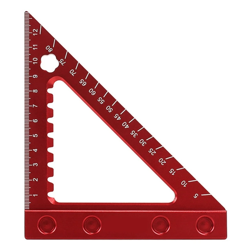 

M6CF 6In/150mm 90° for Triangle Ruler Aluminum Alloy Carpentry Measuring Tools Woodwo