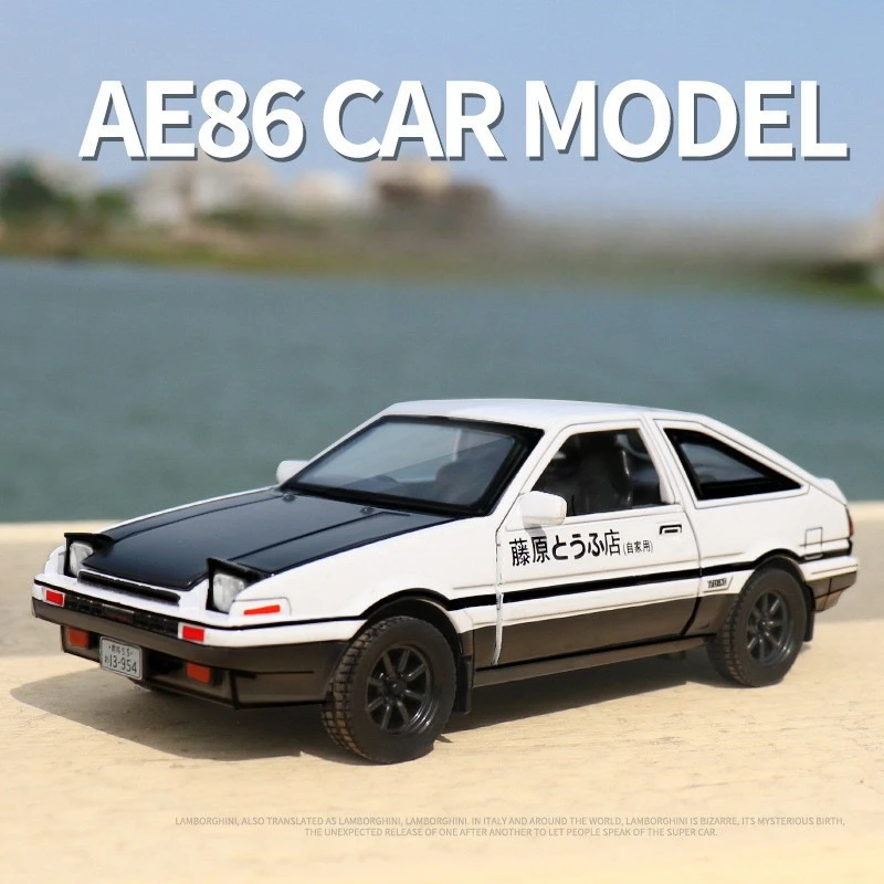 

1:32 Toyota AE86 Sports Car Alloy Model Miniature Car Toy Diecast Metal Sound Light Vehicles for Child Birthday Gift