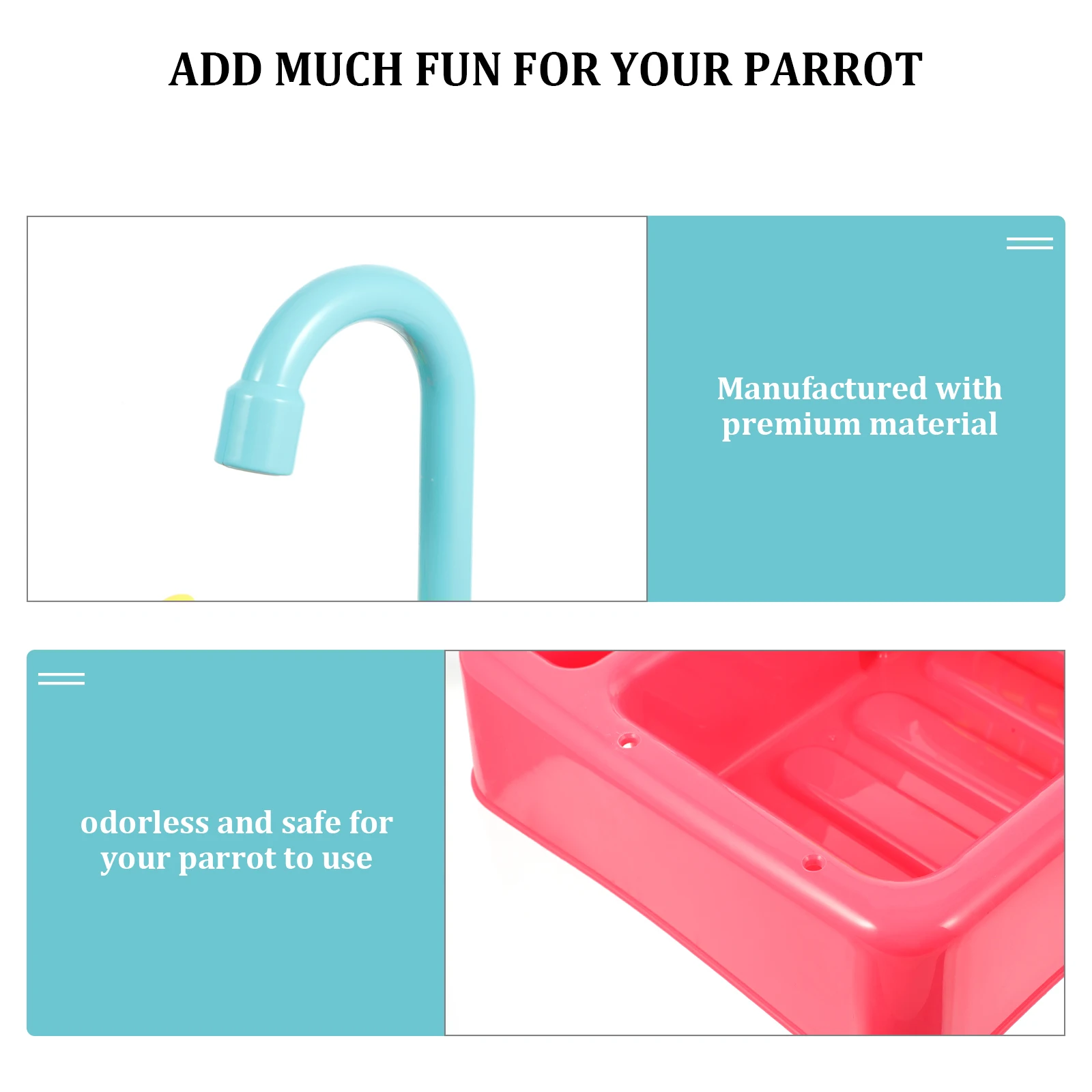 

Bird Bath Automatic Parrot Shower Green 17 Accessories Faucet Bathtub for Automatic Bird Shower Basin Birds Medium Size Home Use