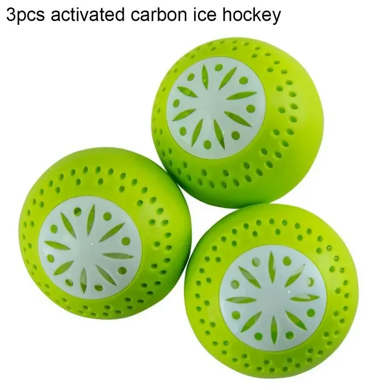 3 Pcs/set Refrigerator Deodorant Ball Deodorant Odor Ball Activated Carbon Ice Hockey Household Cleaning Products Dryer Balls