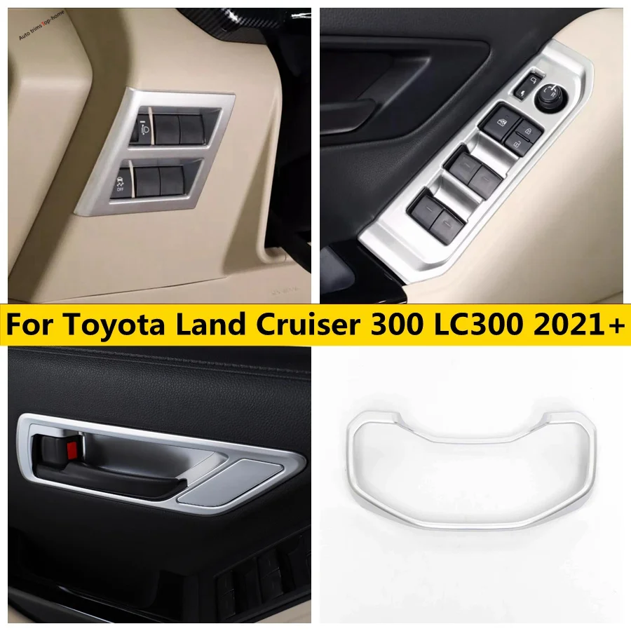 

Window Lift Button / Head Light Lamp / Door Handle Bowl Cover Trim Fit For Toyota Land Cruiser 300 LC300 2021 - 2024 Accessories