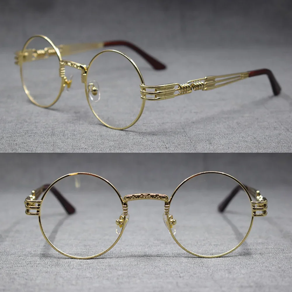 Vintage 50mm Round Reading Glasses Metal Full Rim +75 +100 +125 +150 +175 +200 +225 +250 +275 +300 +325 +350 +375 +400 +425 +450