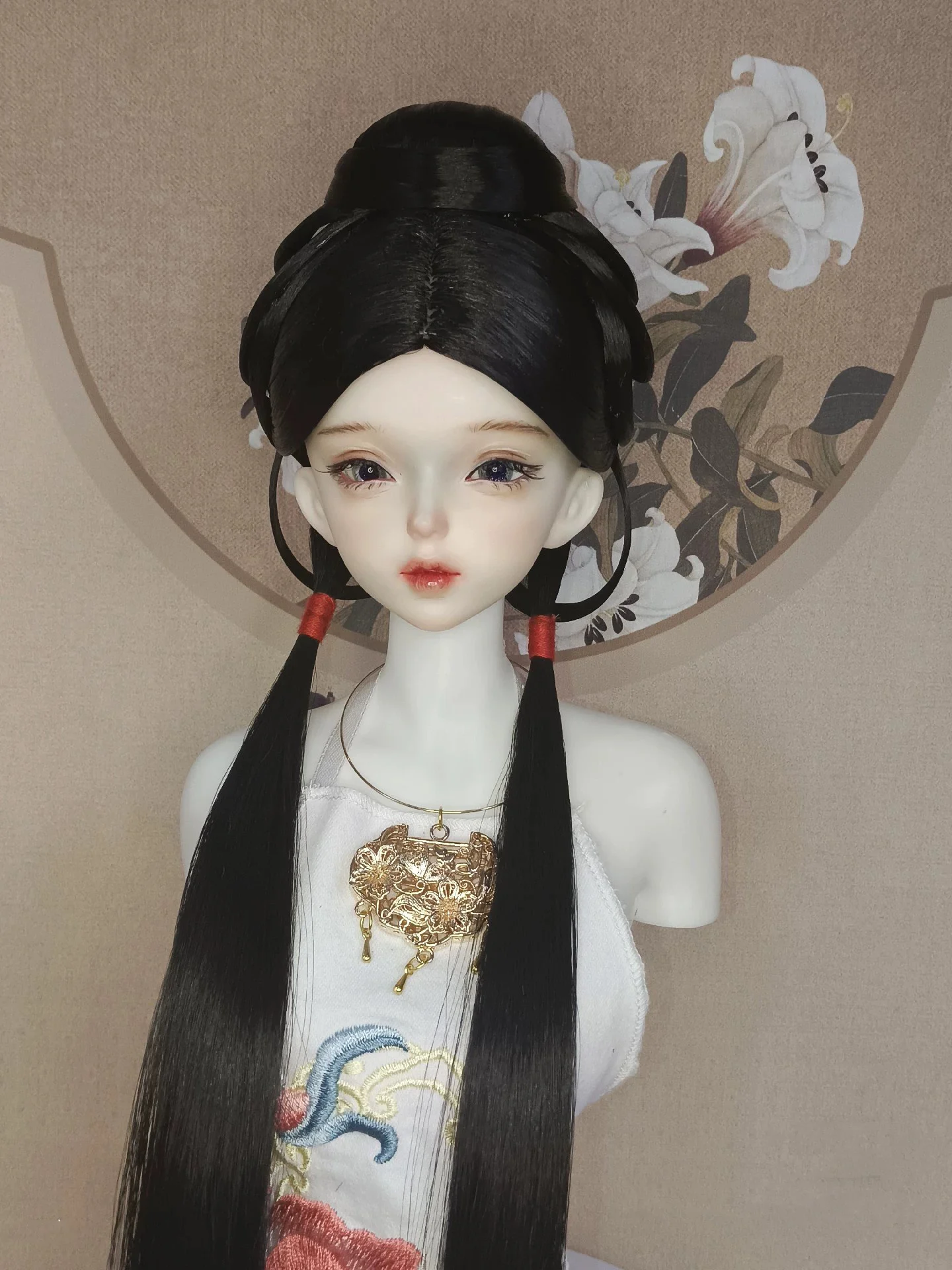 1/6 1/4 1/3 ตุ๊กตา BJD วิกผมโบราณเครื่องแต่งกายฮันฟูสไตล์วินเทจผมยาววิกผมนางฟ้าสำหรับ YOSD MSD SD13 SSDF ลุงอุปกรณ์เสริม A1765