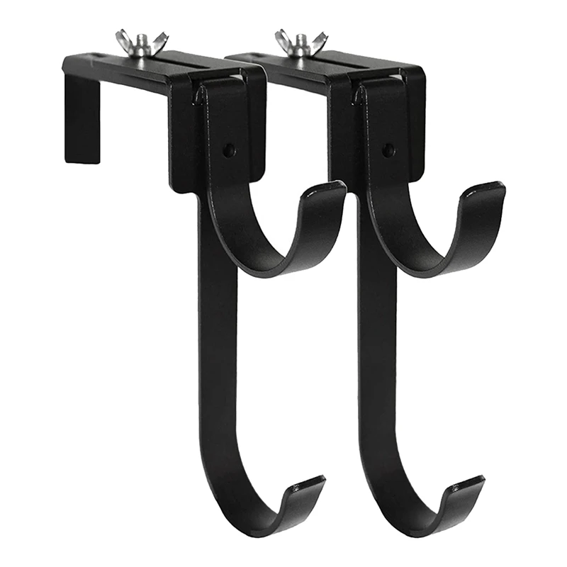 2 Piece Pool Pole Hanger Adjustable Aluminum For Pool Poles,Fence Hooks For Pool Equipment, Pool Skimmer Accessories