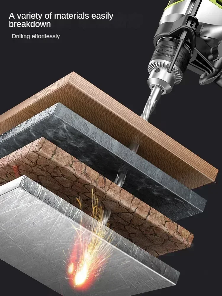 220V Powerful Electric Drill with Screwdriver and Impact Drill for Home Use