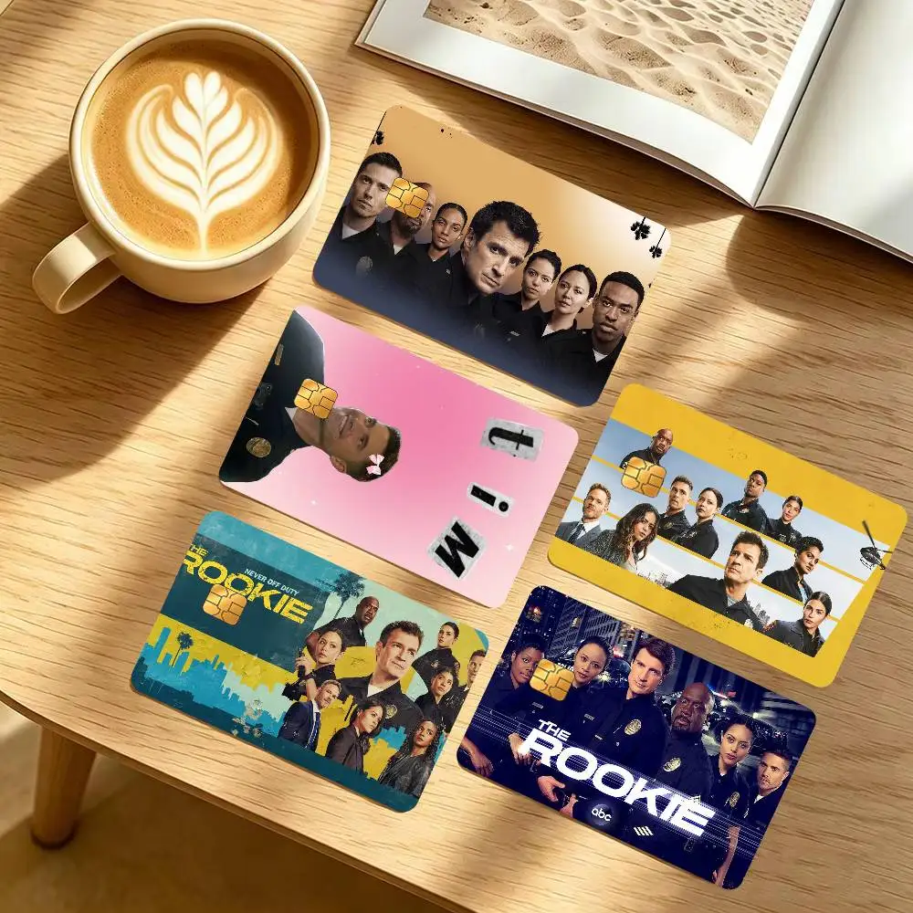 T-The TV Rookie LAPD Police Drama    Game Film Cover Sticker Case for Small Chip Credit Debit Card Front Side 1 set of 4 pcs