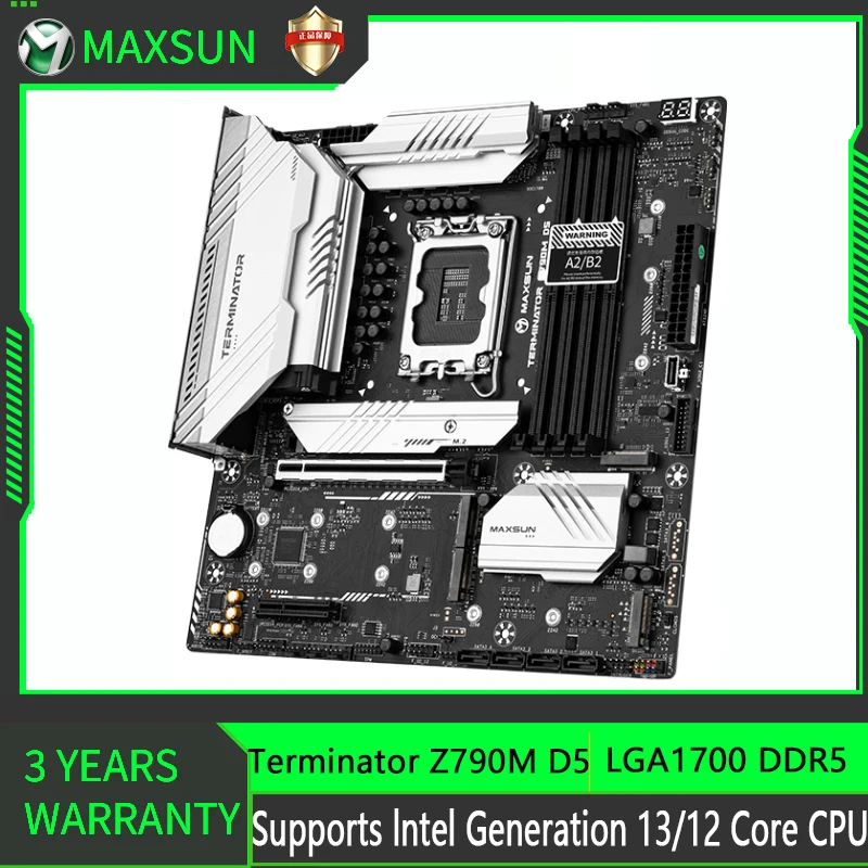 MAXSUN Terminator Z790M D5 Motherboard SATA 5*M.2 DDR5 PCIE4.0 Desktop LGA1700 Support Intel CPU 12th/13th Core Mainboard