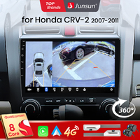 Junsun Qualcomm 8-Core 360 Camera Wireless CarPlay Android Auto Car Radio for Honda CR-V 3 RE CRV 2007 2008 2009-2011