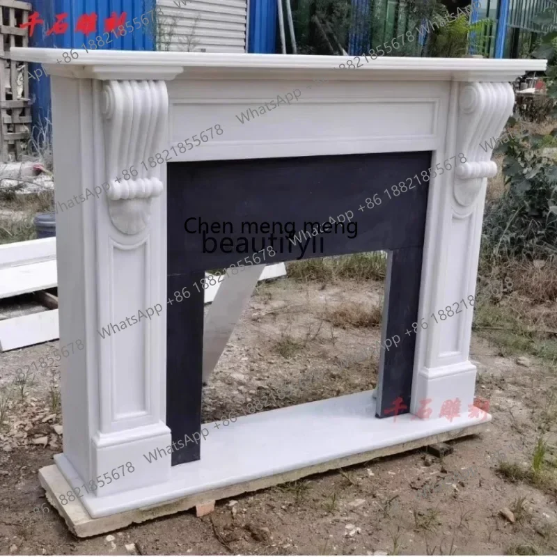D178 Камин из мрамора и камня, европейский современный простой входный орнамент, камин с резьбой по камню, декоративный шкаф