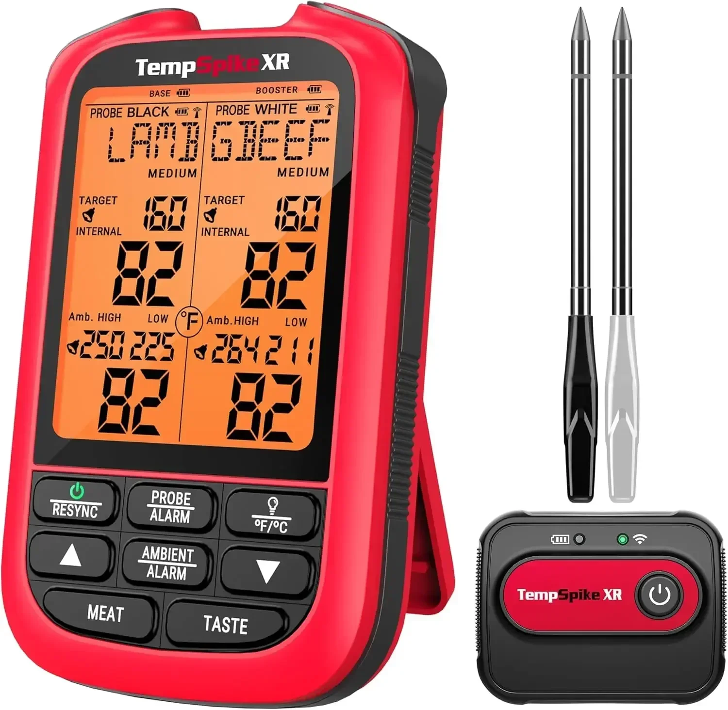 

Wireless Meat Thermometer with 2 Ultra-Thin Probes, 2000FT Range, Digital for BBQ Grill Smoker Kitchen