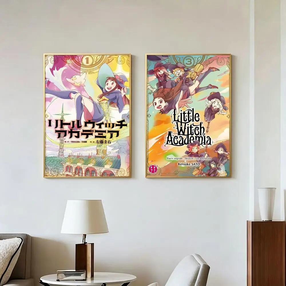 Anime L-Little Witch Academia Poster Peel And Stick Wall Art Self Adhesive PP Waterproof Wall Decor Living Room Bedroom Gift