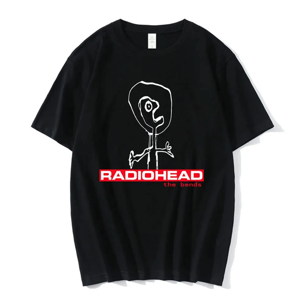 Vintage Rockband Radiohead T-Shirt Herren T-Shirts Hip Hop The Bends Musikalbum Print T-Shirt Oversize Top – Detail 7
