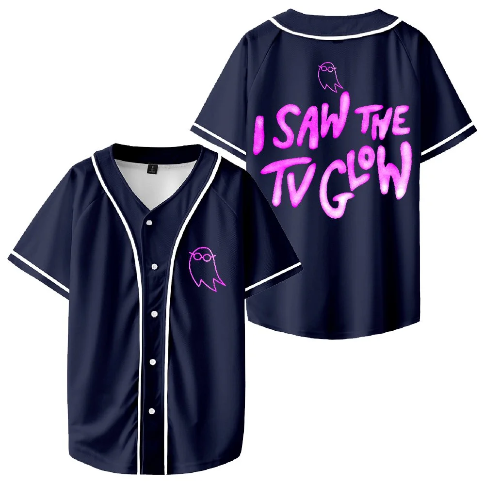 

I Saw the TV Glow jersey 2024 Horror Movie blind Baseball Jersey v neck short sleeve jersey men/wommen trendy jersey