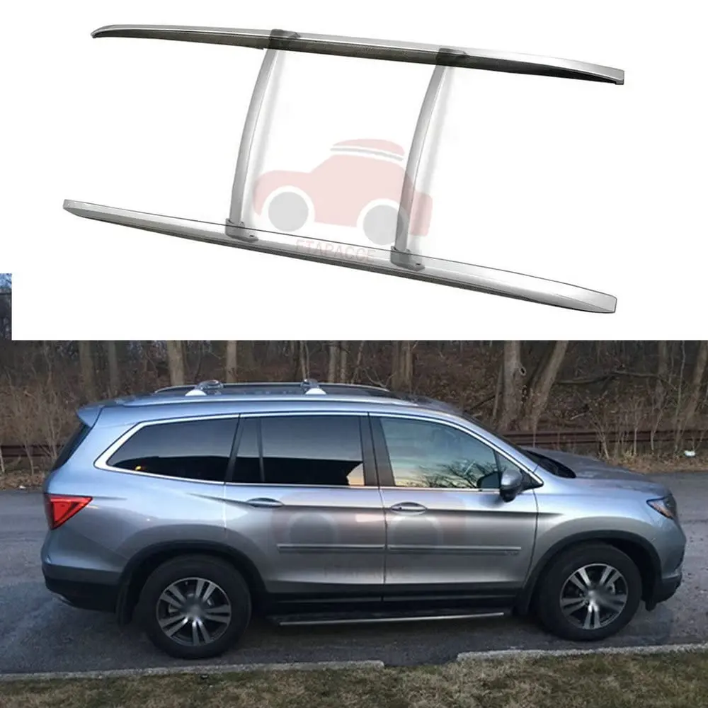 FTAPACCE 4PCS Roof Rail Racks +Cross Bars Luggage Carrier Set Fits for Honda Pilot 2016-2022 (All Silver)