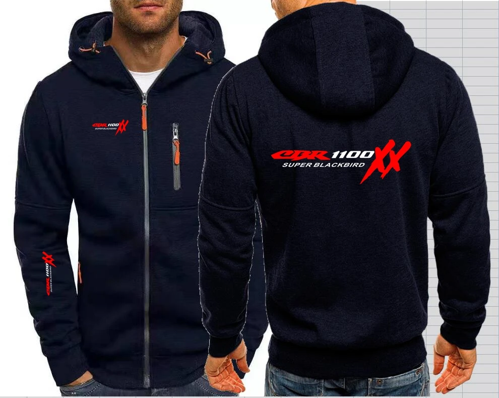 CBR 1100 SUPER BLACKBIRD XX Motorcycles Zip Coat Sweatshirt Hondaes CBR 1100XX F1 Hoodies Zipper Sweatshirts Girls Hoody