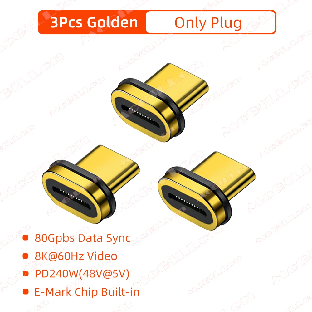 240W USB4.0 80Gbps Thunderbolt5 magnetische Type-C OTG USB C naar USB-C snellaadmagneetconverterkabel 8K @ 60Hz USB Type C-adapter