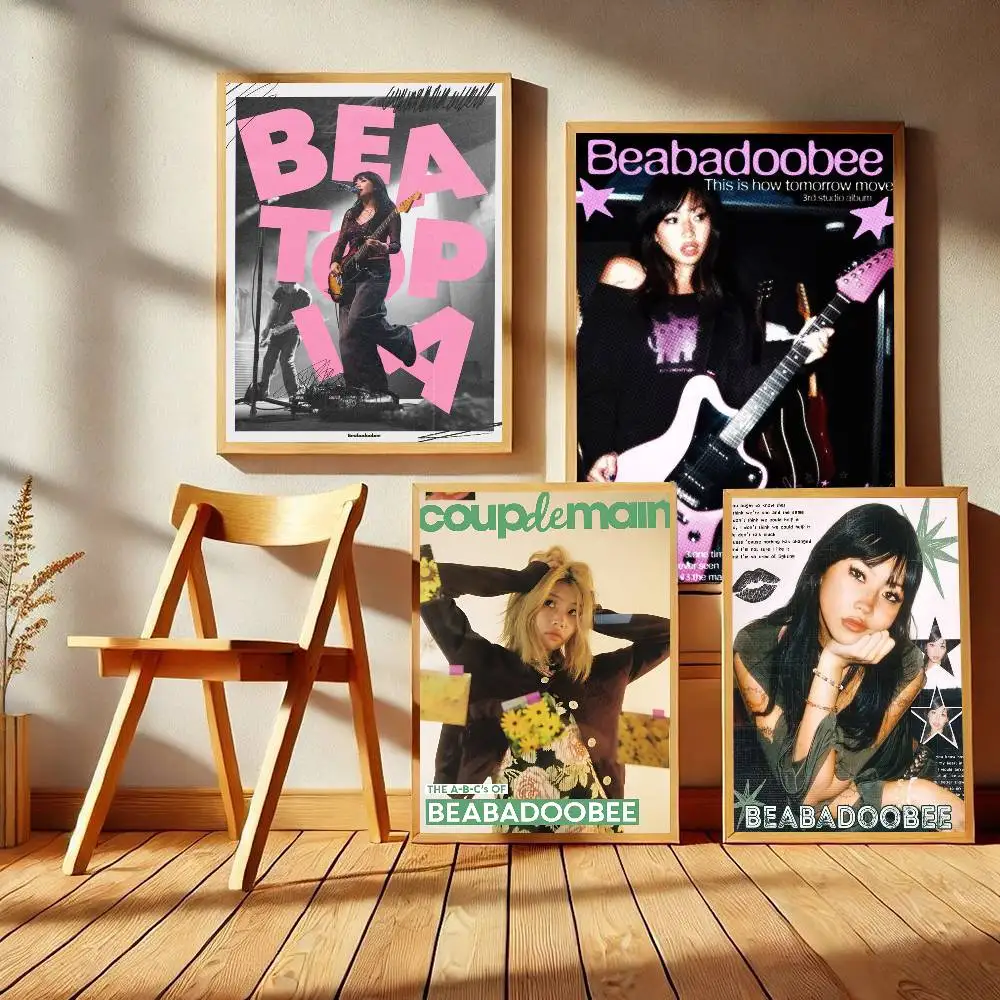 Singer B-Beabadoobee Self-adhesive Art Poster Whitepaper Prints Posters Artwork Aesthetic Art Wall Painting